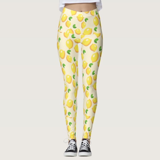 Lemons Gult Leggings (Framsida)