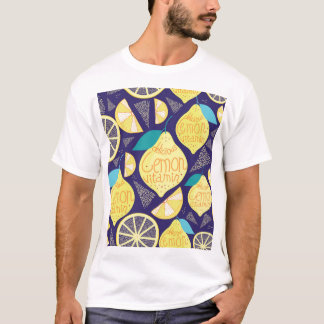 Lemons-handskar: Mörk blått Bright Mönster T Shirt