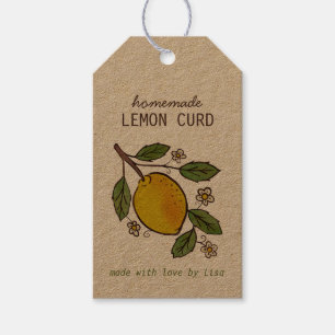 Lemons Homemade Treats Rustic Anpassningsbar Presentetikett