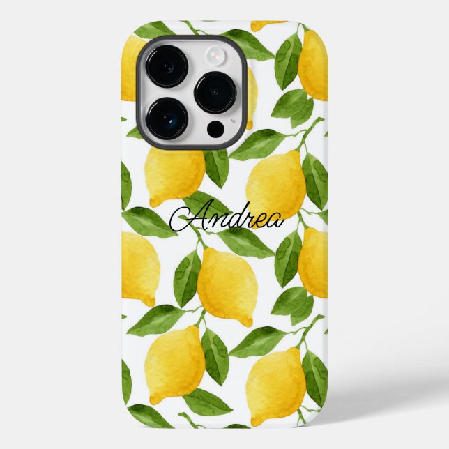 Lemons iphone case monogrammad (Baksida)