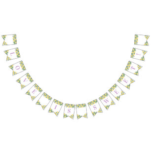 Lemons Lavender Citrus Möhippa Party Vimplar