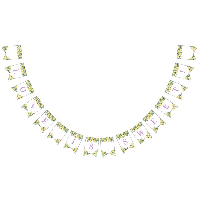 Lemons Lavender Citrus Möhippa Party Vimplar (Alla)