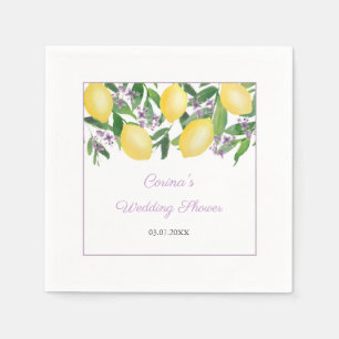 Lemons Lavender Lila Möhippa Party Pappersservett