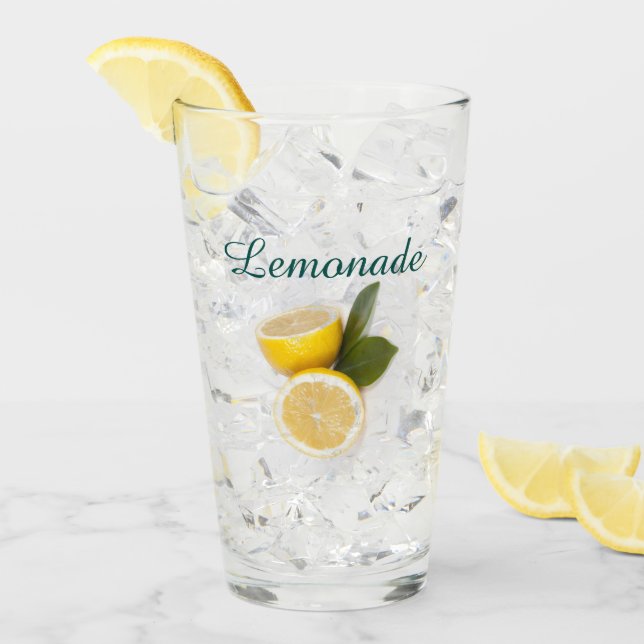 Lemons Lemonade Recipe Glass Kopp (Framsida Ice)