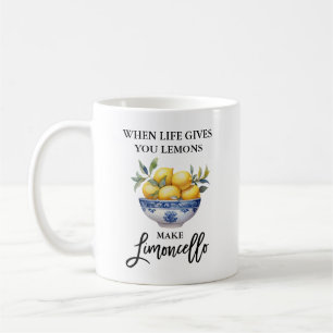 Lemons Limoncello för vattenfärgsfärg i penselskri Kaffemugg