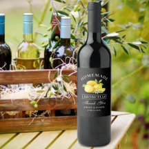 Lemons Limoncello Tack Svart Flaska-etiketter