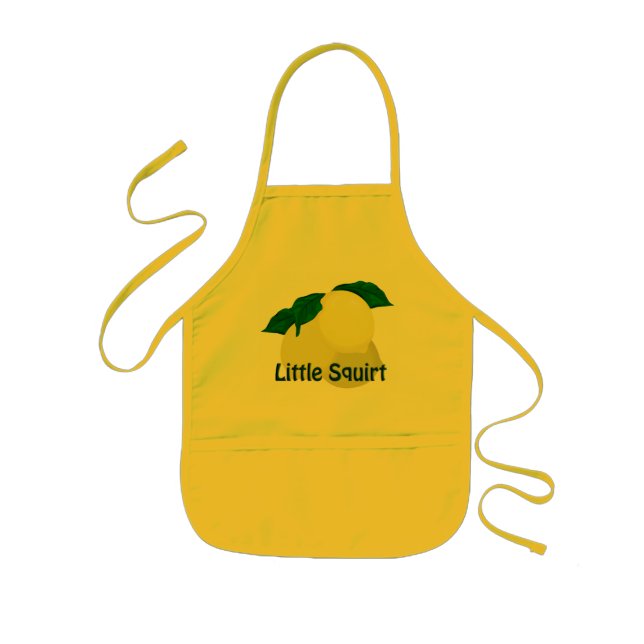 Lemons Little Squirt Kids Gult Apron Barnförkläde (Framsidan)