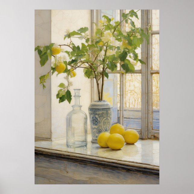 Lemons livslängd på en fönsterläcka poster (Framsidan)