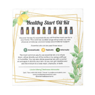Lemons & Löv Essential Oil Kit Handout Anteckningsblock