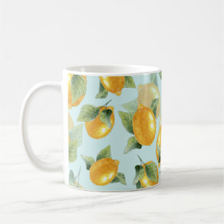 Lemons Löv: Sömlös vattenfärgsutskrift Kaffemugg