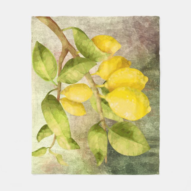 Lemons-målning Fleecefilt (Framsidan)