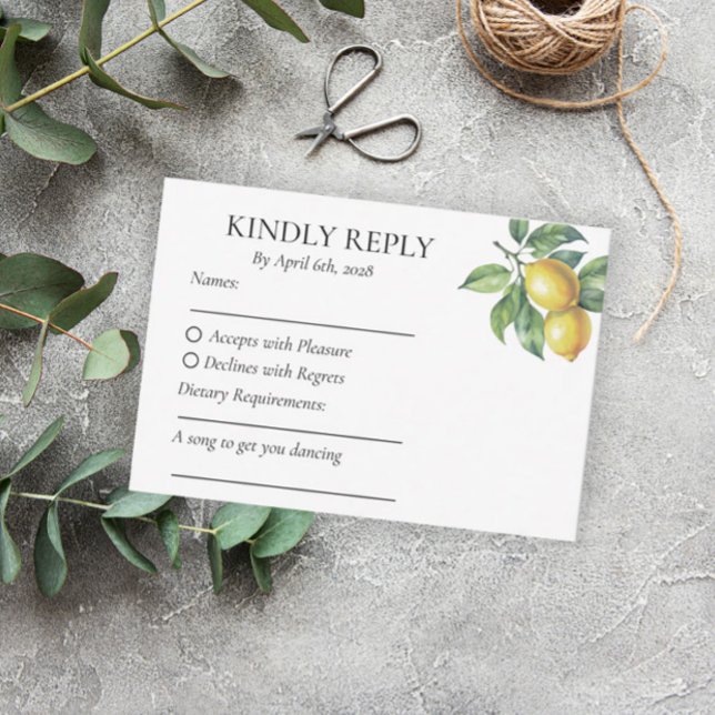Lemons Mediterranean Sicilian Destination Wedding OSA Kort (Skapare uppladdad)