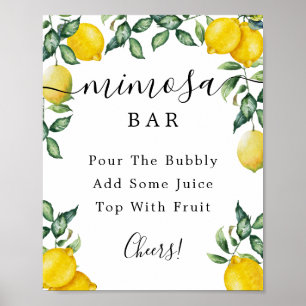 Lemons Mimosa Bar skylt