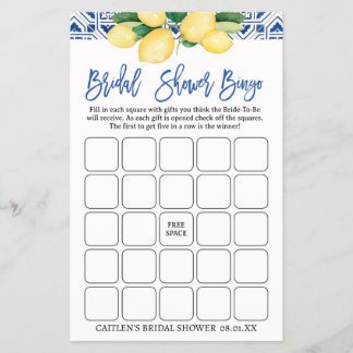 Lemons Möhippa Bingo Mediterranean Blue Flygblad
