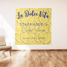 Lemons Möhippa Photo Booth BackDrop Tapestry