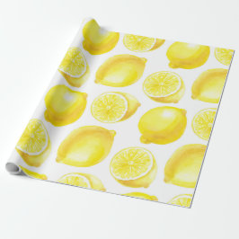 Lemons mönster presentpapper