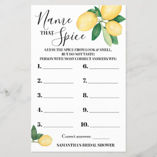 Lemons Namn som Möhippor spelkort Flygblad