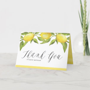 Lemons och Greenery Garland Bröllop Tack Kort