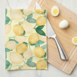 Lemons och Greenery Kitchen Kökshandduk<br><div class="desc">Elegant vattenfärgsmålning av citroner och grönska på en blek med gult av citroner är en vacker accent för att göra ditt kök eller ge ljusare som gåva. MATCHING-objekt i vår butik.</div>