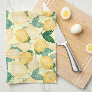 Lemons och Greenery Kitchen Kökshandduk