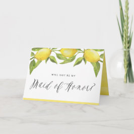 Lemons och Greenery kommer du att vara min Maid of Kort