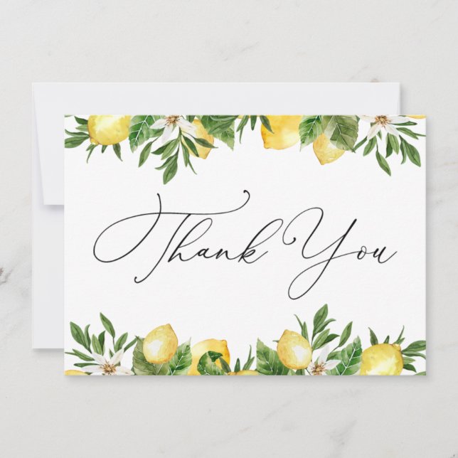 Lemons och Greenery Tack (Framsida)