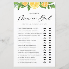 Lemons och Orangar Mamma eller Pappa sa att hon sa