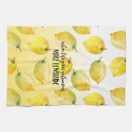 Lemons ombre vattenfärgsinspirationcitat kökshandduk