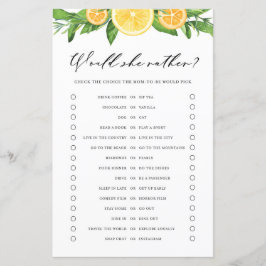 Lemons Orangar som hon tycker om babykläder