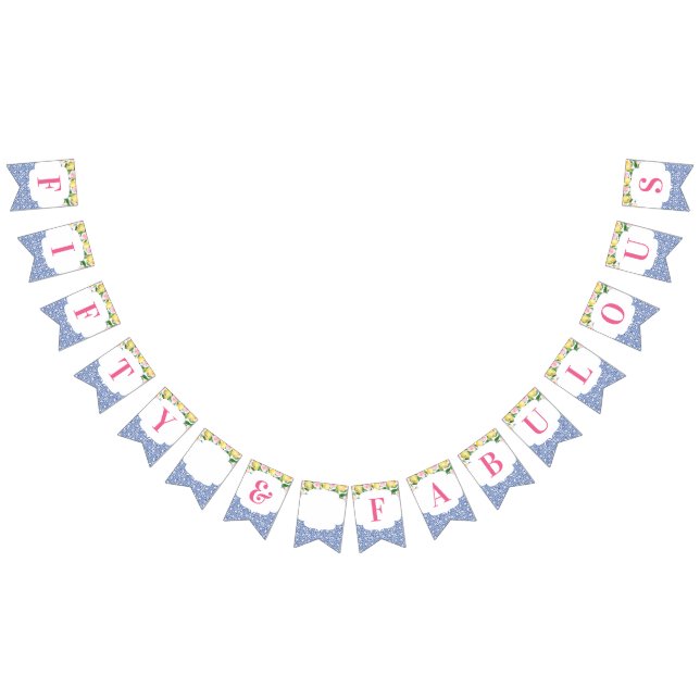 Lemons Positano 50 och Fabulous 50:e Födelsedagsfe Vimplar (Alla)