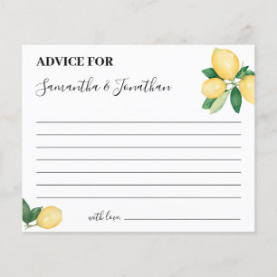Lemons-råd för par Möhippor Flygblad