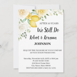 Lemons & Ro Bröllop-årsjubileum Renewal Vows Inbjudningar