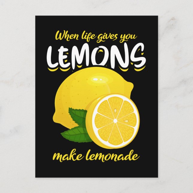 Lemons säger att man ska göra Lemonade Vykort (Framsida)