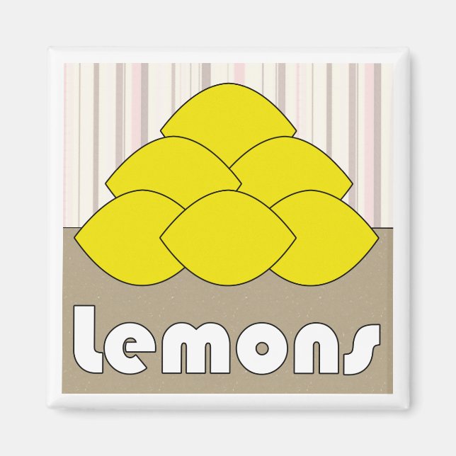 Lemons Series 3 Square Magnet (Framsidan)
