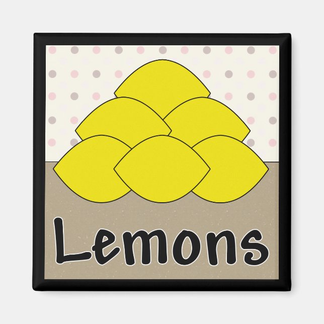 Lemons Series 4 Square Magnet (Framsidan)