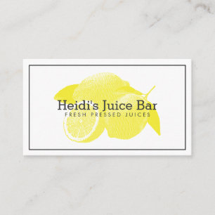 Lemons Skärm-Print Illustration Gult/vit Visitkort