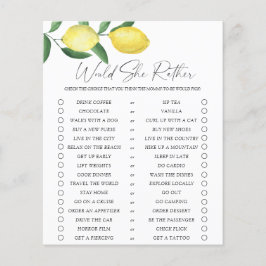 Lemons - skulle hon hellre spela?