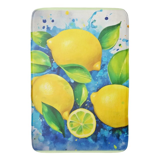 Lemons Stänk i Färg Badrumsmatta (Framsidan (Vertikal))