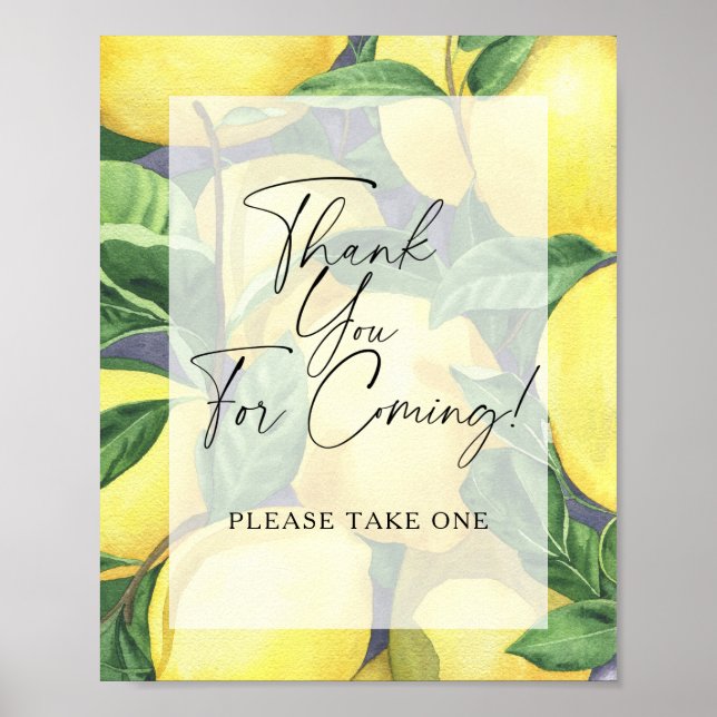 Lemons - Tack för att du Poster (Framsidan)