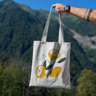 Lemons Tote Bag Tygkasse