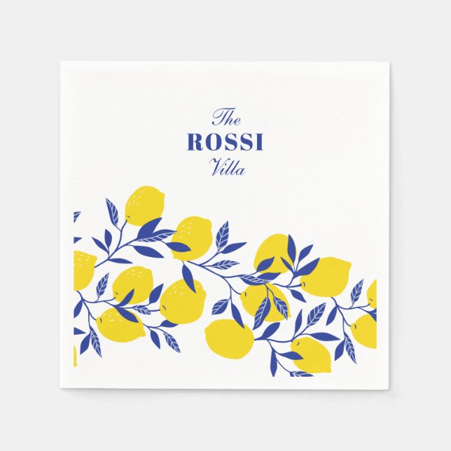 Lemons Tropical Mediterranean Tuscan Pappersservett (Framsidan)