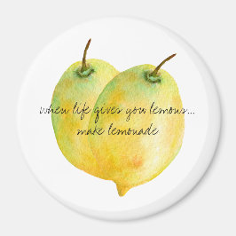 Lemons vattenfärgsinspirerande citat magnet