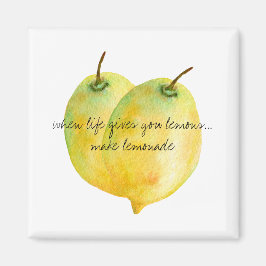 Lemons vattenfärgsinspirerande citat magnet