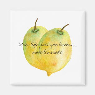 Lemons vattenfärgsinspirerande citat magnet