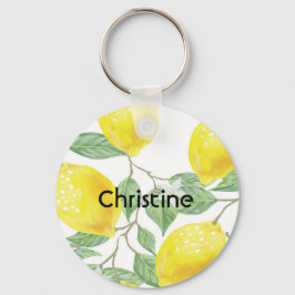 Lemons vita namn nyckelring