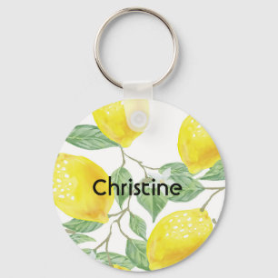 Lemons vita namn nyckelring