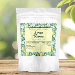 Lemons & White Flowers Watersecure Bath Salts Labe