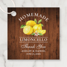 Lemons Wood Limoncello, tack Gåvor Etiketter