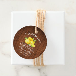 Lemons Wood Limoncello Tack Twine Märkres Gåvor Etiketter