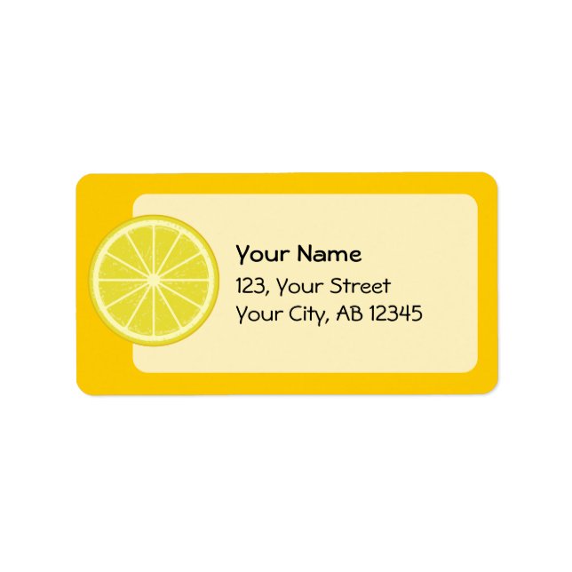 Lemonsegment Adressetikett (Framsidan)